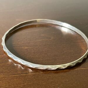 Vintage Sterling Silver Textured Bangle Bracelet